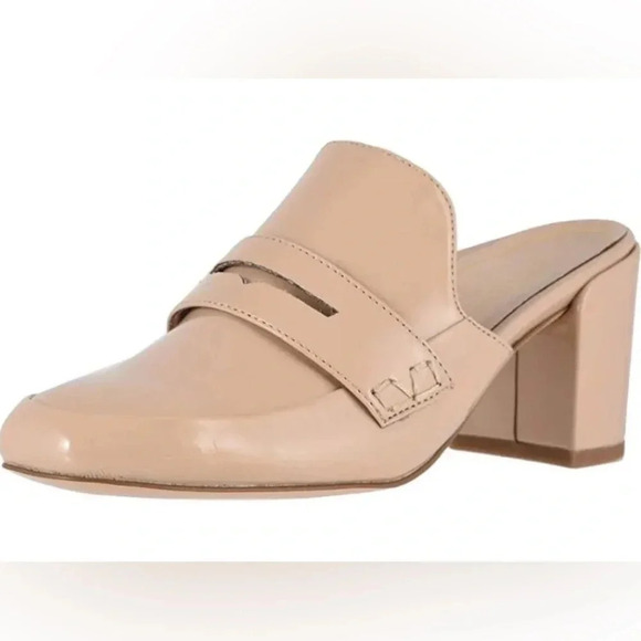 Vionic Annabel Patent Leather Nude Slides Mules - Picture 1 of 7